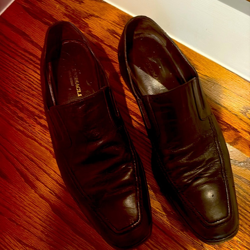 Bruno Magli Classic Black Leather Loafers